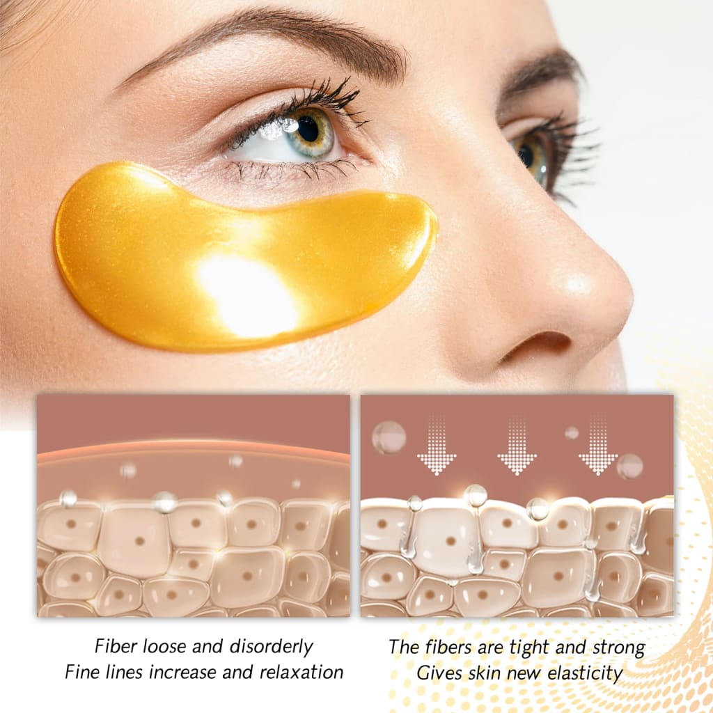 GoldEye™ 24K Collagen Patches – Anti-cernes, Anti-rides & Lifting Instantané du Regard